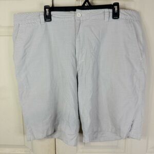 O’Neill Mens Striped Shorts Size 40 Gray White Casual Golf Chino Shorts